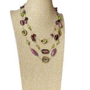 2/$30 Chico’s Multi-Strand Floating Bead Necklace